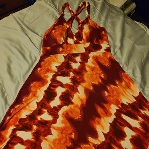 Firey red and orange summer dress